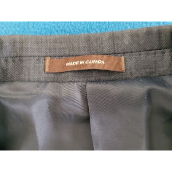 Peter Millar Sharkskin Gray Men Blazer Virgin Wool Sport Coat Jacket Size 44T - Picture 3 of 16